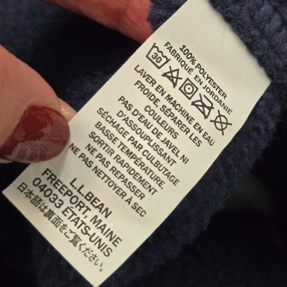 L.L. Bean Men's Size XXL Tall Sweater Fleece Full-Zip Jacket Bright Navy - Picture 8 of 9